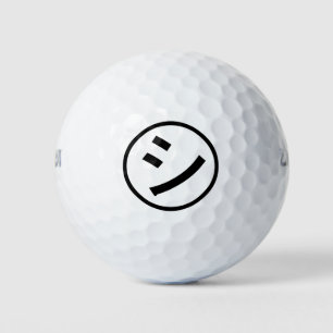 Pelotas De Golf ㋛ Shi Kana Katakana Emoji sonriente / Emoticon