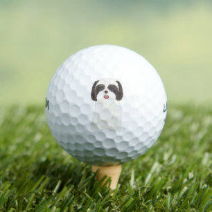 Pelotas De Golf Shih Tzu blanco y negro