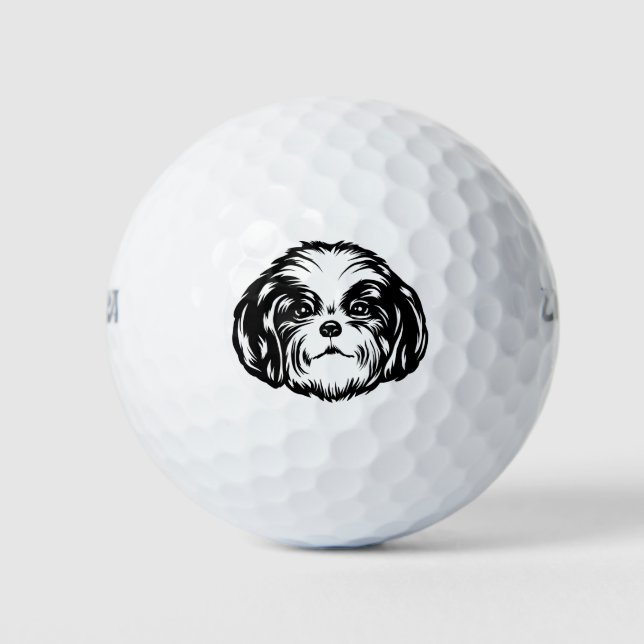 Pelotas De Golf Shih Tzu Dog (Anverso)
