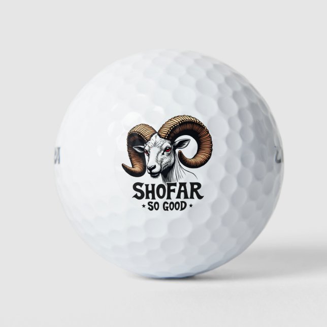 Pelotas De Golf Shofar tan buena cabra judía Hanukkah Amantes (Anverso)