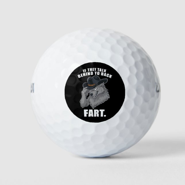 Pelotas De Golf Si hablan detrás de tu meme divertido (Anverso)