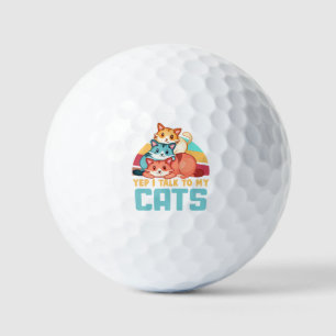 Pelotas De Golf Sí, hablo con el diseño de un gato de trío adorabl