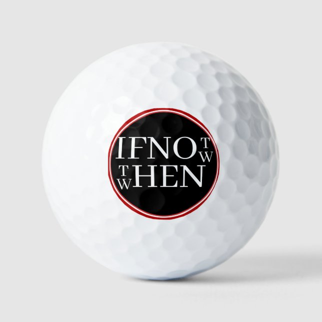 Pelotas de Golf Si No Ahora (Anverso)