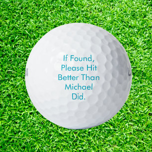 Pelotas De Golf Si Se Encuentra, Por Favor Golpear Mejor Que El No