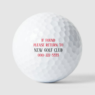 Pelotas De Golf Si se encuentra, vuelva a
