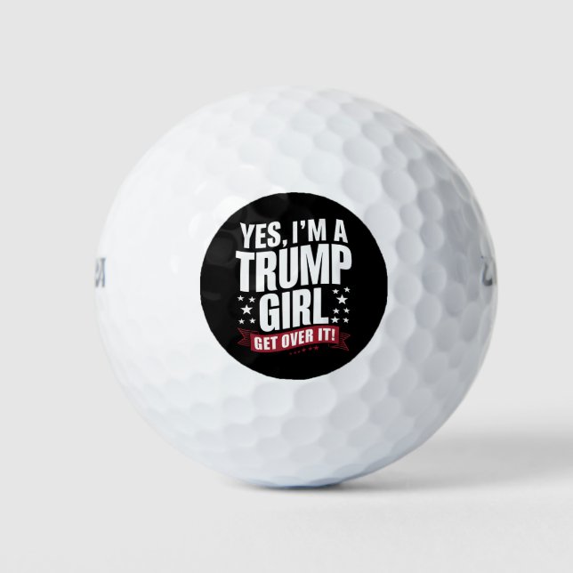 Pelotas De Golf Sí, soy Chica de Trump, supere las elecciones de 2 (Anverso)