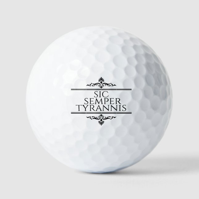 Pelotas De Golf Sic Semper Tyrannis (Anverso)