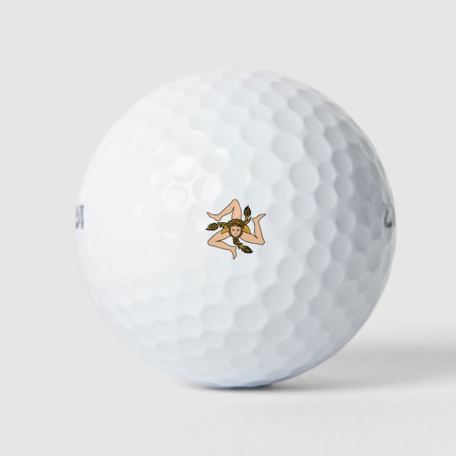 Pelotas De Golf Sicilia Italia (Anverso)