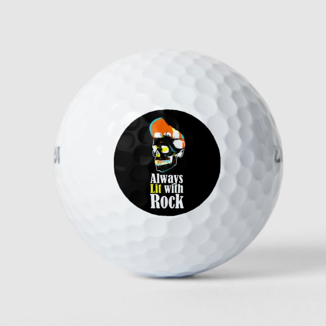 Pelotas De Golf Siempre iluminado con rock (Anverso)