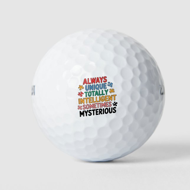 Pelotas De Golf Siempre Único Totalmente Inteligente A Veces (Anverso)