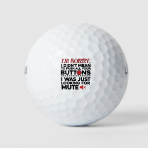 Pelotas De Golf Siento Presionar Todos Sus Botones Disculpa Sarcás