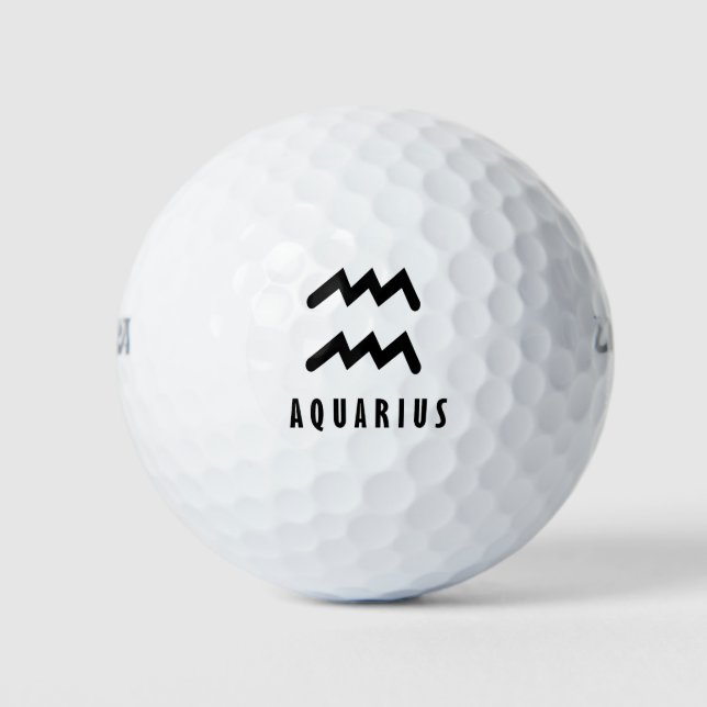 Pelotas De Golf Signo de Aquarius zodiac (Anverso)