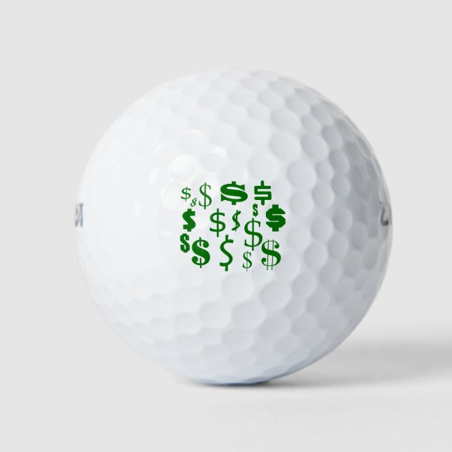 Pelotas De Golf Signos de dólar (Anverso)
