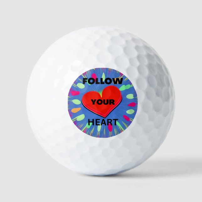 Pelotas De Golf Sigue Tu Corazón (Anverso)