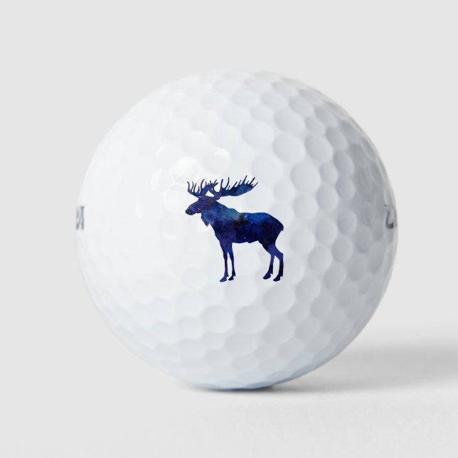 Pelotas De Golf Silhouette Blue Moose (Anverso)