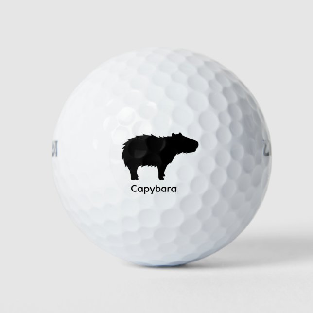 Pelotas De Golf Silhouette Capybara - Animal negro (Anverso)