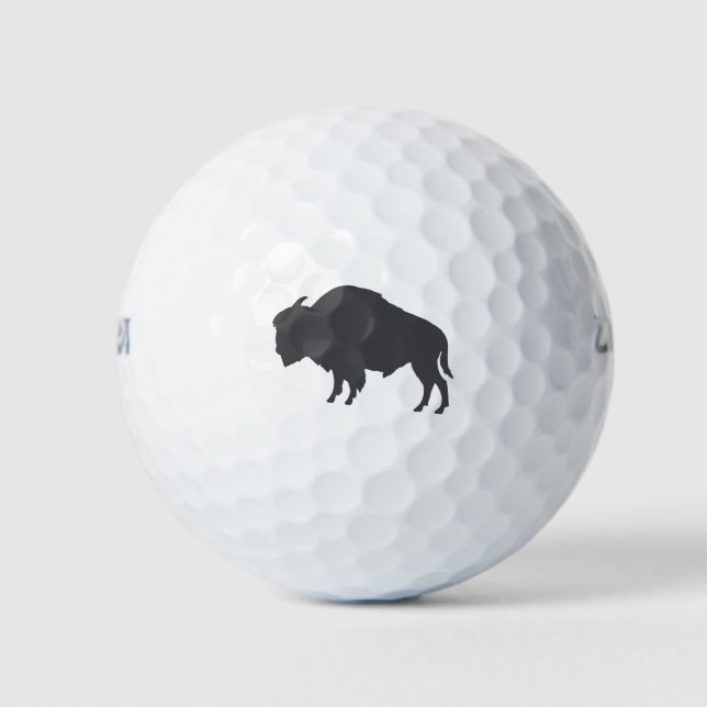 Pelotas De Golf Silhouette Charcarbón Gray Bison (Anverso)