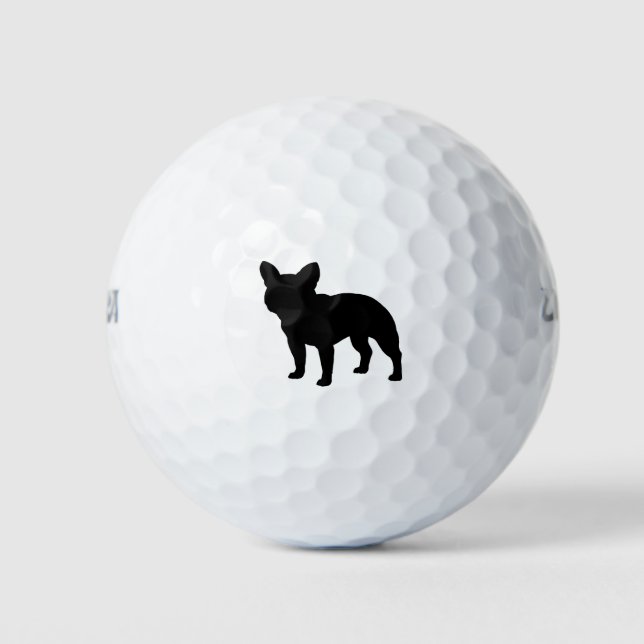 Pelotas De Golf Silhouette de Bulldog francés (Anverso)