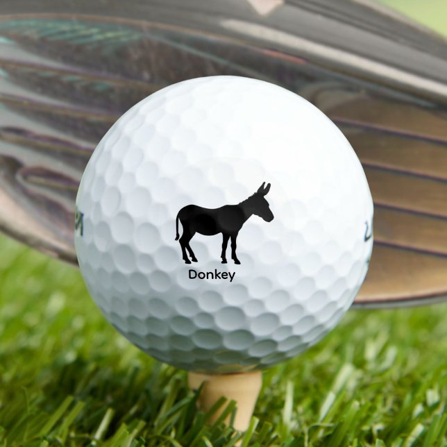 Pelotas De Golf Silhouette de burro - Animal negro (Subido por el creador)