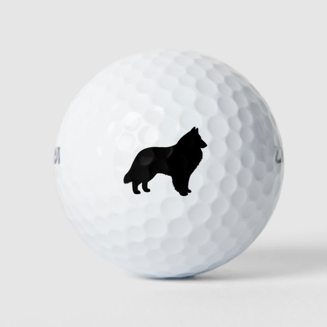 Pelotas De Golf Silhouette de Sheepdog Belga (Anverso)