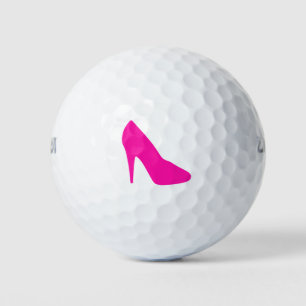 Pelotas De Golf Silhouette de tacón alto rosado