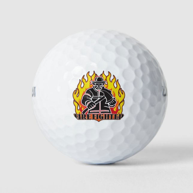 Pelotas De Golf Silhouette para bomberos (Anverso)