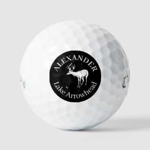 Pelotas De Golf Silhouette personalizada de ciervos negros