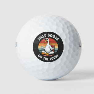Pelotas De Golf Silly Goose en el retro de yoga de meditación suel