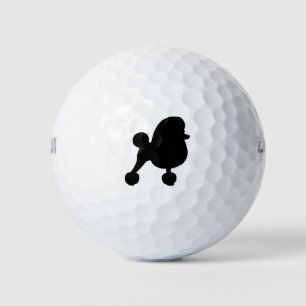 Pelotas De Golf Silueta de Caniche Estándar Elegante