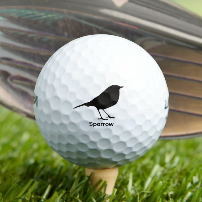 Pelotas De Golf Silueta de gorrión - Animal negro (Subido por el creador)