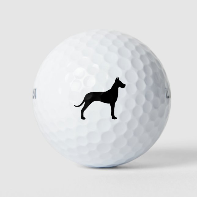 Pelotas De Golf Silueta de Gran Danés (Anverso)