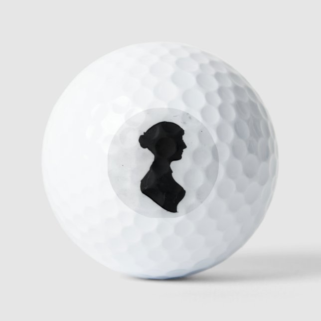 Pelotas De Golf Silueta de Jane Austen (Anverso)