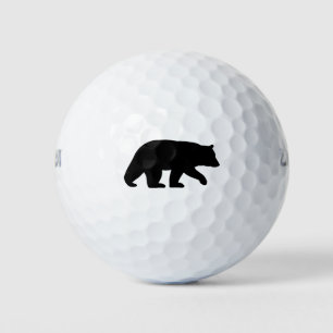 Pelotas De Golf Silueta de oso negro
