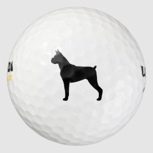 Pelotas De Golf Silueta de perro boxer