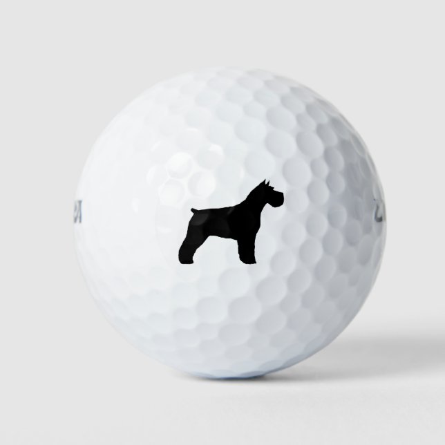 Pelotas De Golf Silueta de Schnauzer (Anverso)