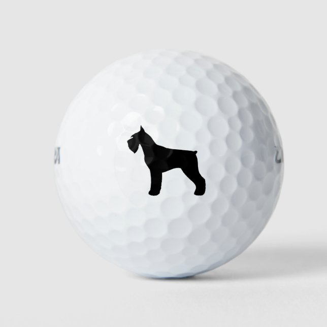 Pelotas De Golf Silueta de Schnauzer Gigante (Anverso)
