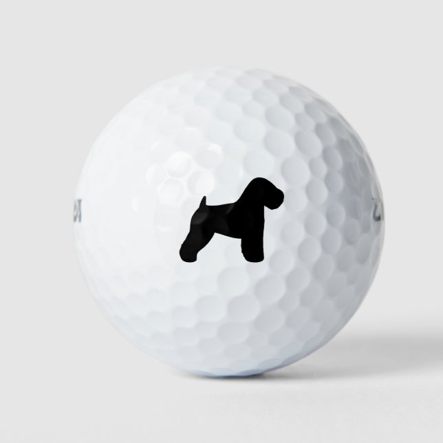 Pelotas De Golf Silueta de Terrier Wheaten de Pelo Suave (Anverso)