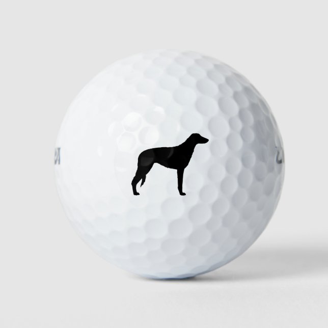 Pelotas De Golf Silueta del Deerhound Escocés (Anverso)