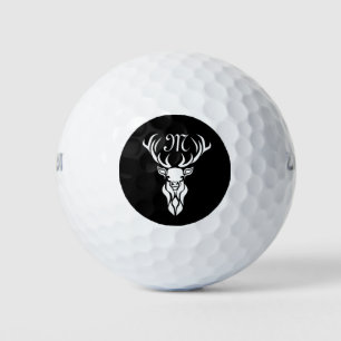 Pelotas De Golf Silueta Tribal Snow Stag White