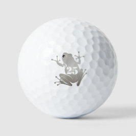Pelotas De Golf Silver 25th Anniversary Frog "GO" Custom 