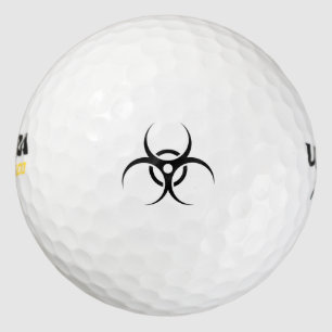 Pelotas De Golf Símbolo de advertencia de riesgo biológico