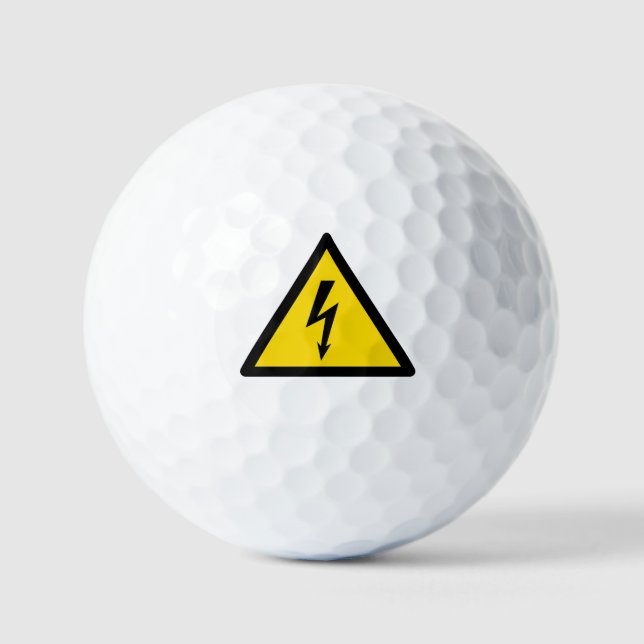 Pelotas De Golf símbolo de alta tensión símbolo eléctrico precauci (Anverso)