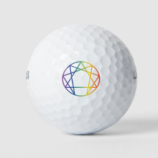 Pelotas De Golf Símbolo de enneagram