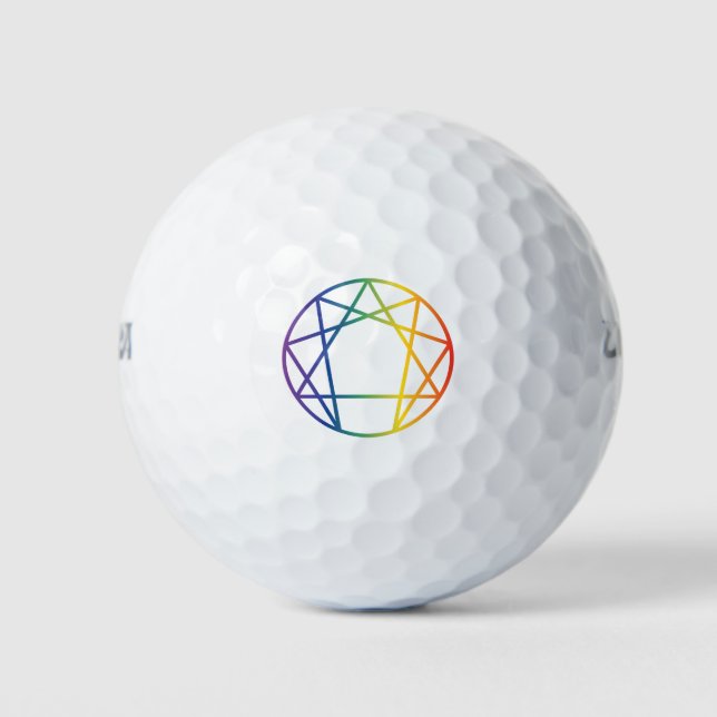 Pelotas De Golf Símbolo de enneagram (Anverso)
