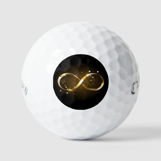 Pelotas De Golf Símbolo de infinito dorado (Anverso)