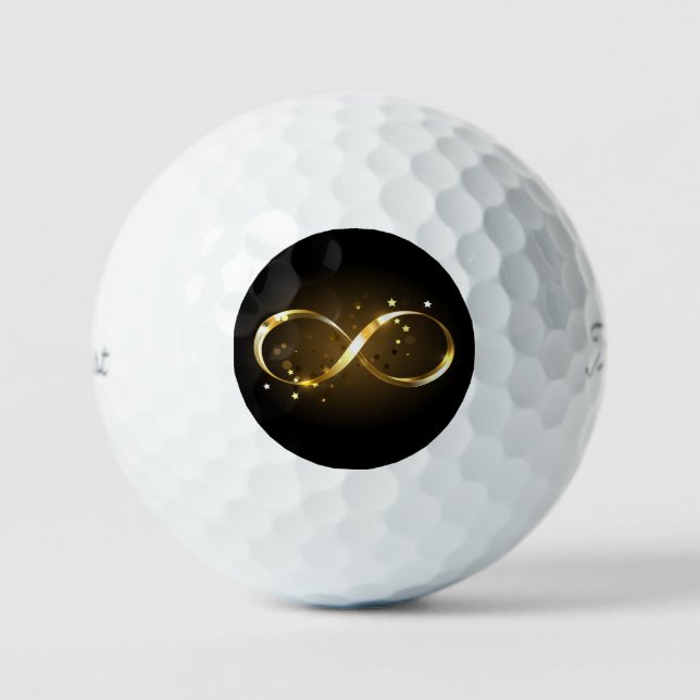 Pelotas De Golf Símbolo de infinito dorado (Anverso)
