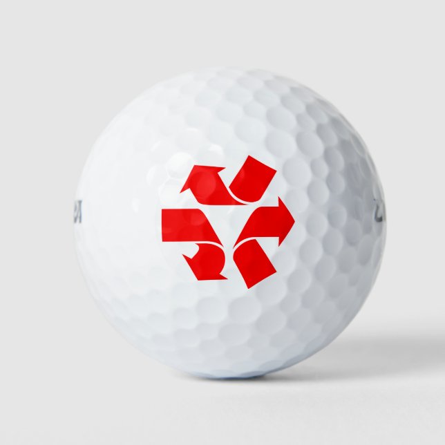 Pelotas De Golf Símbolo de no reciclar (Anverso)