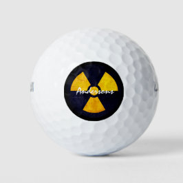 Pelotas De Golf Símbolo de radiación con problemas