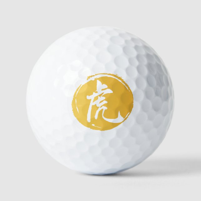 Pelotas De Golf Símbolo de tigre regalo del Día del Padre de la Ch (Anverso)