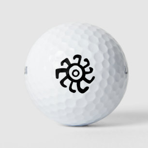 Pelotas De Golf símbolo geoglífico del idol del sol antiguo petrog